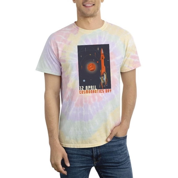 12 April Cosmonautics Day Tie Dye Spiral Men -Image by Shutterstock, Male Large