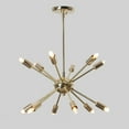 thumbnail image 1 of 12 Arm Brass Sputnik Chandelier Light Fixture Mid Century Style Sputnik Pendant Ceiling Light, 1 of 5