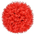 thumbnail image 1 of 12" Artificial Boxwood Topiary Ball Faux Green Plant Decorative Sphere, Indoor/Outdoor Decor, Red, 1 of 9
