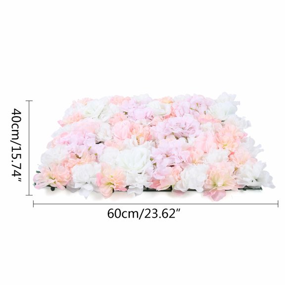 12* Artificial Flower Wall Panel Hydrangea Rose Photo Wall Wedding Home Decor