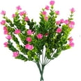 12 Artificial Flowers Outdoor UV Fake Flowers Greenery Shrubs Fake