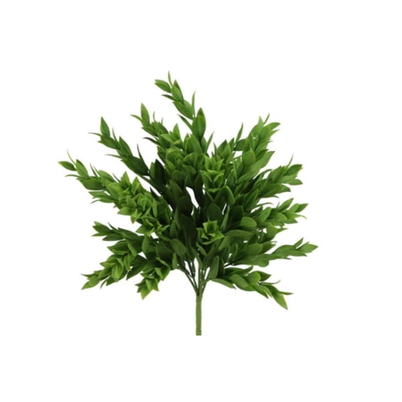 12" Artificial Ruscus Bush | Faux Greenery Stem for Floral Arrangements Home Decor (PF172532)