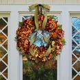 thumbnail image 1 of 12" Artificial Wreaths Rustic Farmhouse Thanksgiving Day Decor Hanging Fall Decorations, 1 of 6