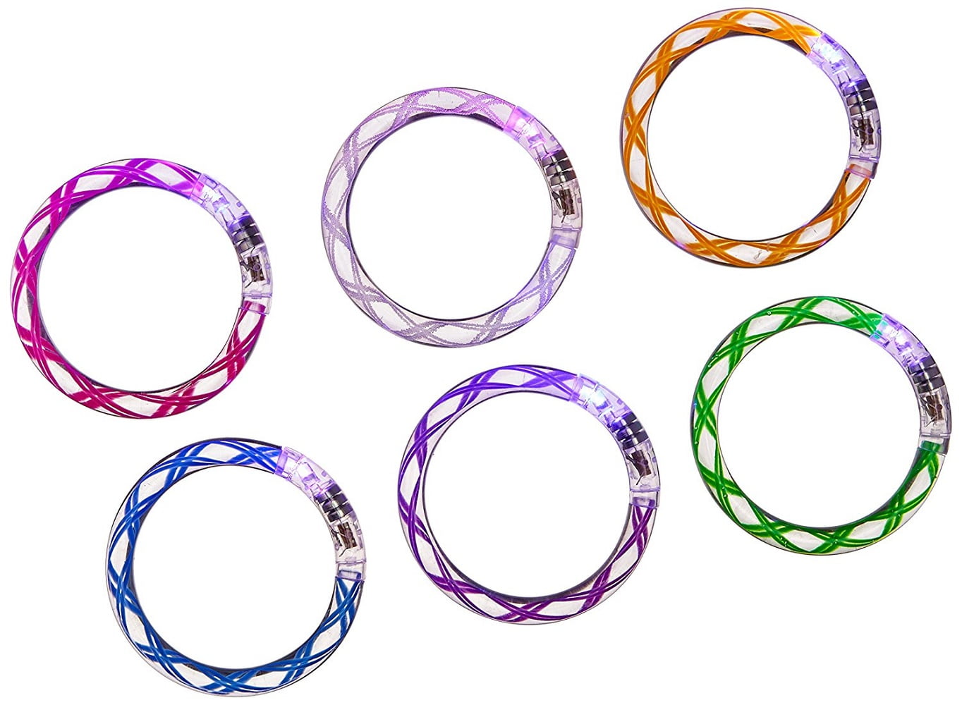 12 Assorted Colors Light Up Bracelets