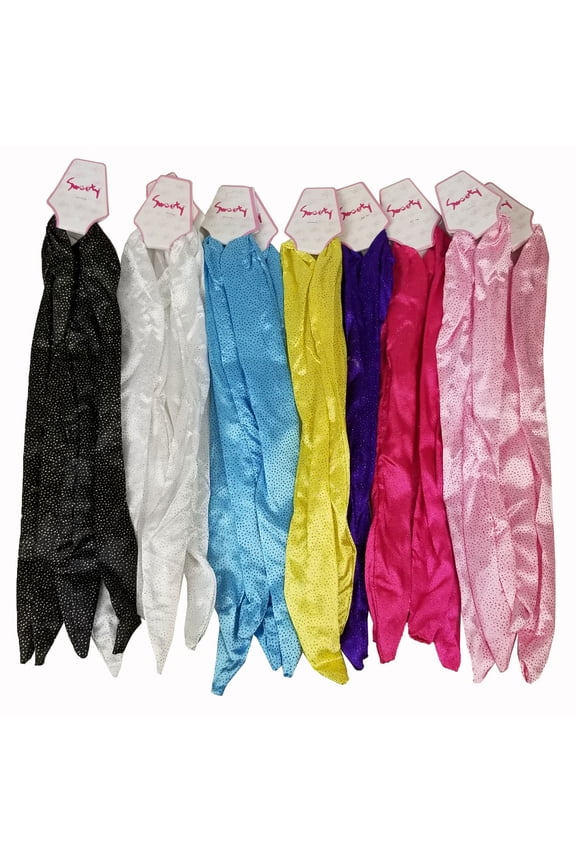 12 Assorted Colors Rabbit Wire Headbands Hairbands (Glitter)
