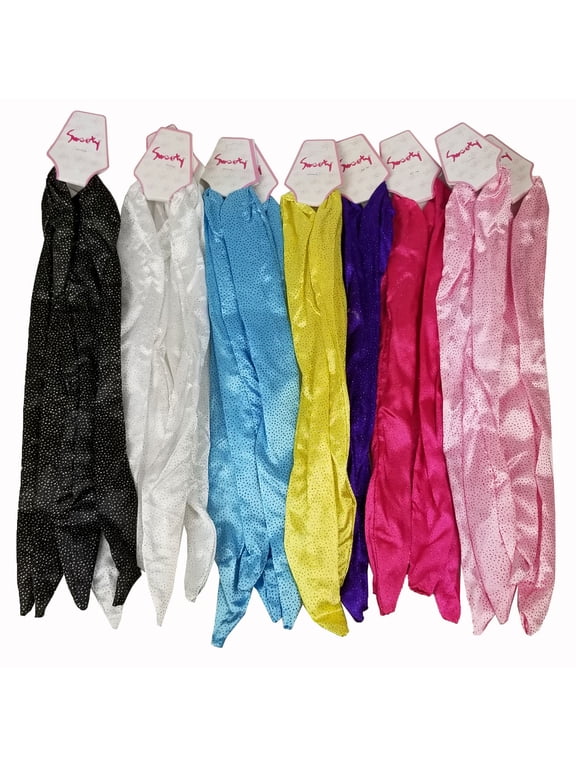 12 Assorted Colors Rabbit Wire Headbands Hairbands (Glitter)