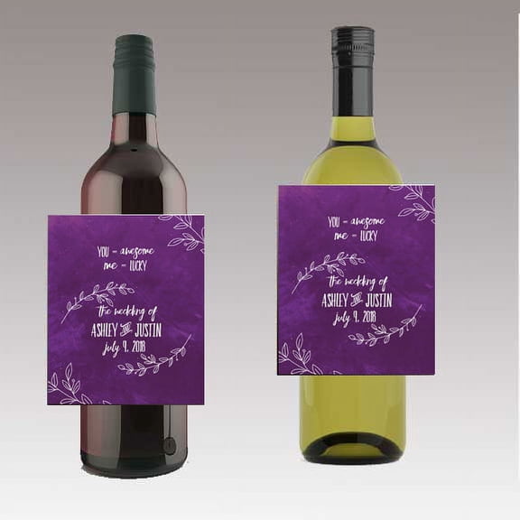 12 Awesome Lucky Theme Wine / Beer Bottle labels Easy to Use Self Stick Labels