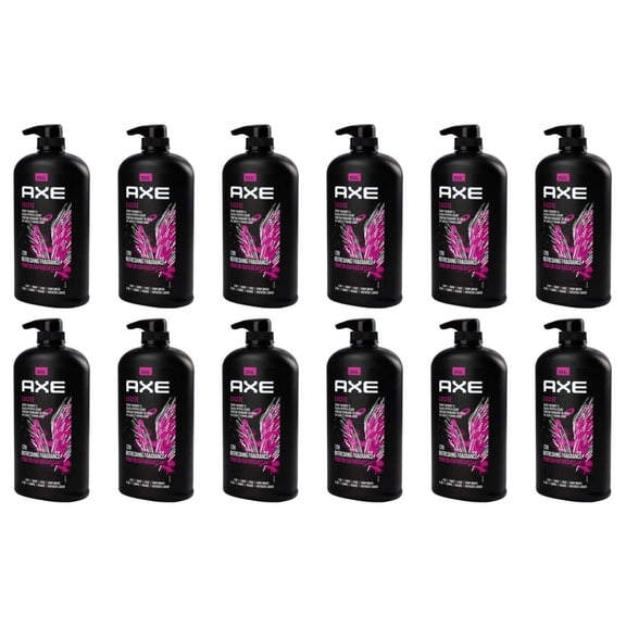 12 Axe Excite Refreshing Long Lasting Body Wash Pump Coconut & Black Pepper 1L