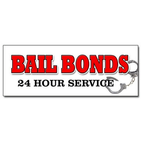 12" BAIL BONDS DECAL sticker bondsman 24 service
