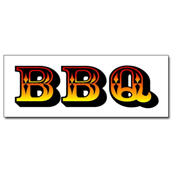 12" BBQ DECAL sticker barbque bbq smoker