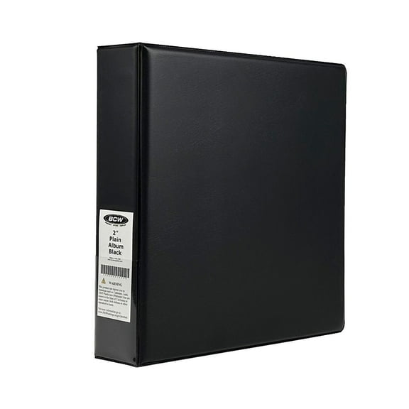 12 BCW 2" Heavy Duty D-ring Plain Black Binder Albums