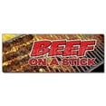 thumbnail image 1 of 12" BEEF ON A STICK DECAL sticker food vendor steak beef grill bbq meat restaurant, 1 of 1