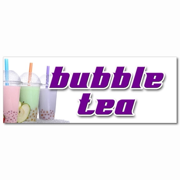12" BUBBLE TEA DECAL sticker boba milk tapioca slushies smoothie green tea