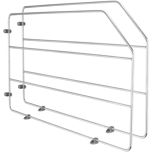 12" Baking Sheet Shelf Organizer for Wall and Base Kitchen Cabinets, Divider Pan Rack Storage Wires for Cupboards, Chrome