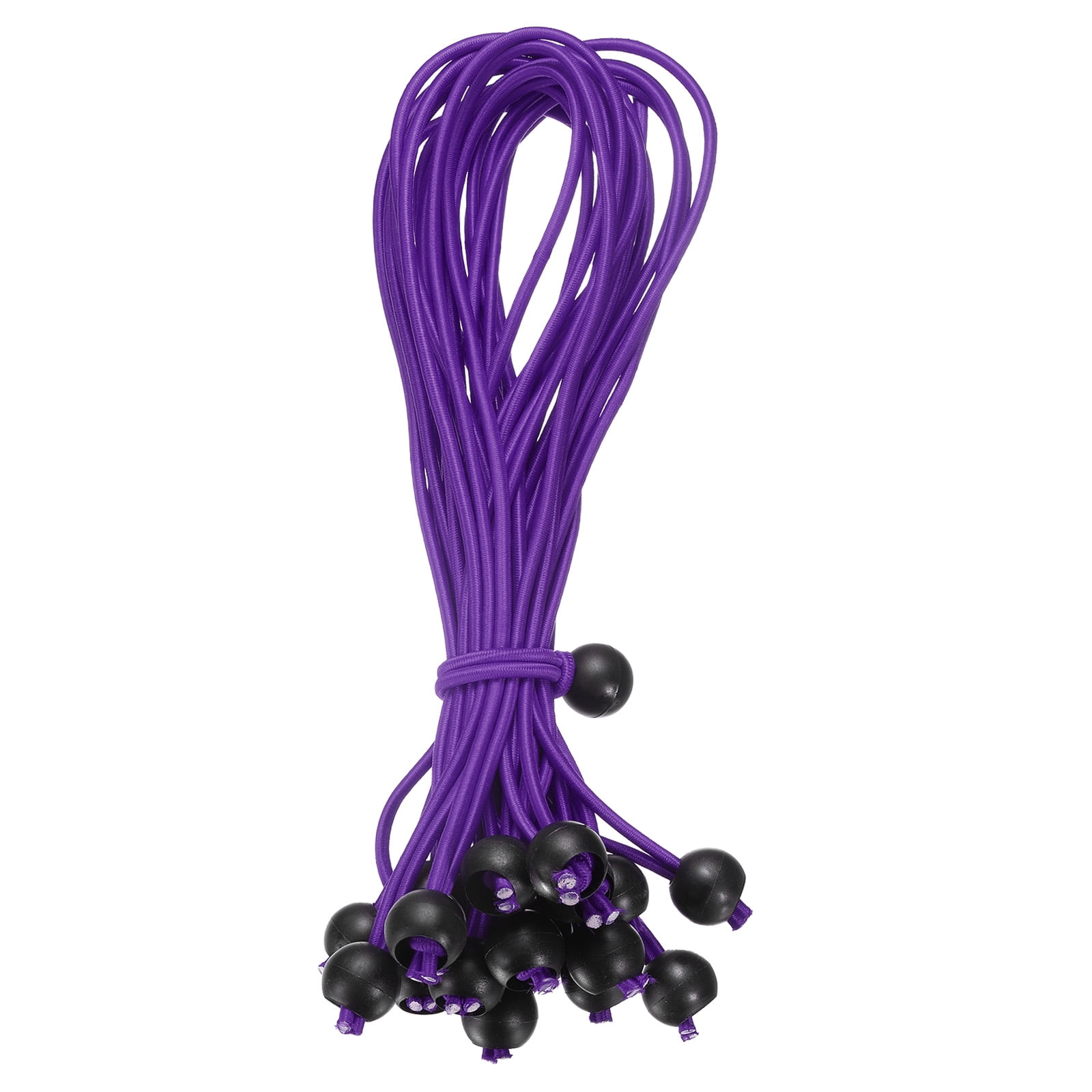 12" Balls Bungee Cords, 30 Pcs Bungee Cords with Balls Elastic Tarp Tie Downs for Tents(Khaki/Black)