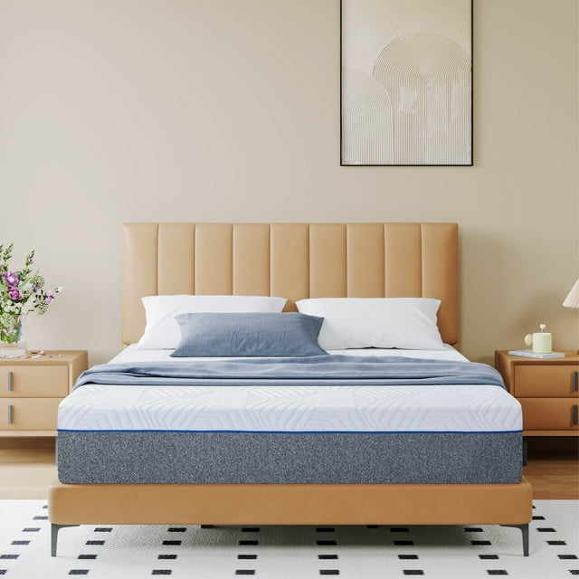 12" Bamboo Charcoal Memory Foam Hybrid Mattress In a Box, Full Size