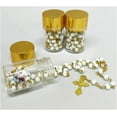 12 Baptism Favor Holy Communion Rosary in Glass Bottle Jar Recuerdos De