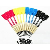12 Bar Darts Soft Tip Brass with 100 Extra Tips Blue Red Yellow Black 4 Sets