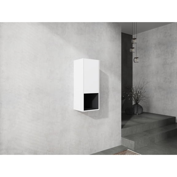 12" Bathroom Side Cabinet, Soft Close Doors, Float Mounting Design, (KD Packing)