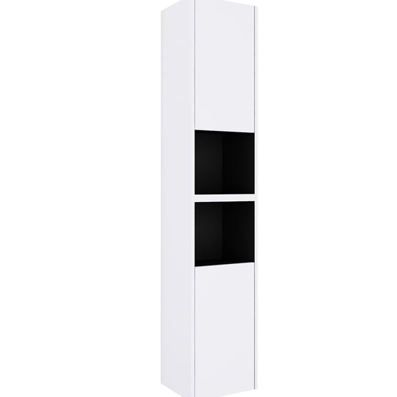 12" Bathroom Side Cabinet, Wall Mounted, 2 Soft Close Doors, White Fashion 12", Mounted Stylish Look Design
