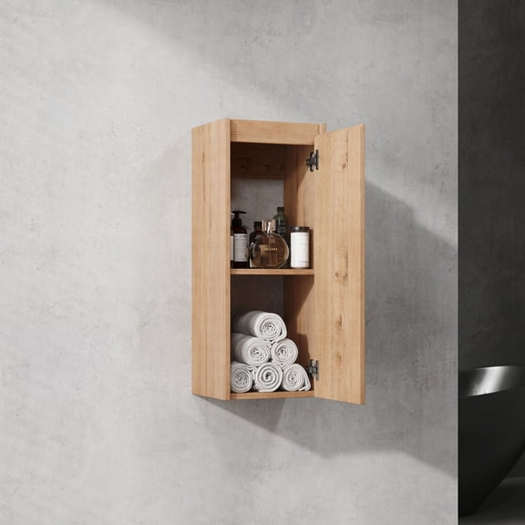 12" Bathroom Side Cabinet, Wall Mounted, For A Captivating Bath Contemporary Smooth Ornament