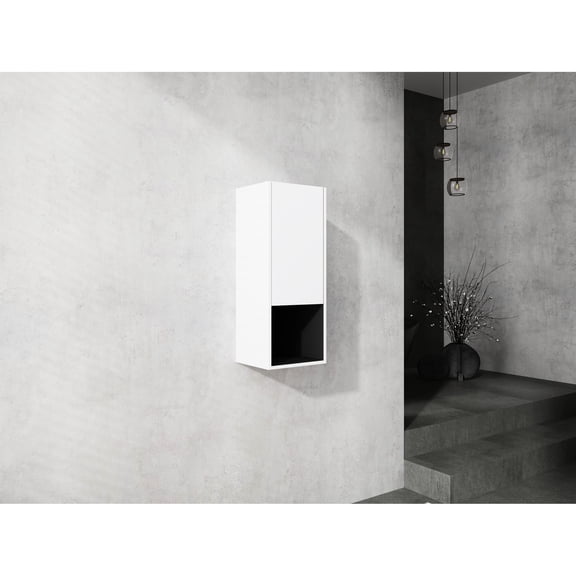 12" Bathroom Wall-Mounted Side Cabinet | Efficient Space Utilization for Storing Essentials | High-Quality Plywood with Eco-Friendly Paint | Soft-Close Doors to Eliminate Noise