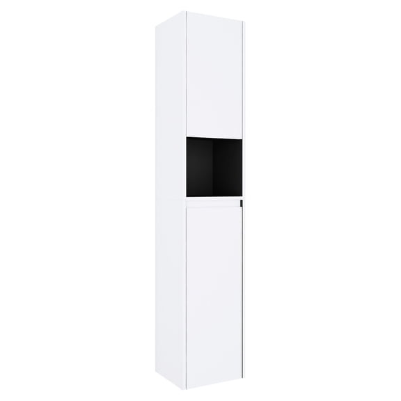 12" Bathroom Wall - Mounted Side Cabinet | Efficient Space - Utilization for Storing Shampoo & Shower Gel | High - Quality Plywood with Environment - Friendly Paint | Eliminate Door Closing Noises