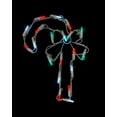thumbnail image 1 of 12" Battery Operated LED Lighted Candy Cane Christmas Window Silhouette w/ Timer, 1 of 5