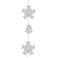 thumbnail image 1 of 12 Battery Operated White LED Snowflake and Tree Mini Christmas Lights - 5.5 ft Clear Wire, 1 of 2