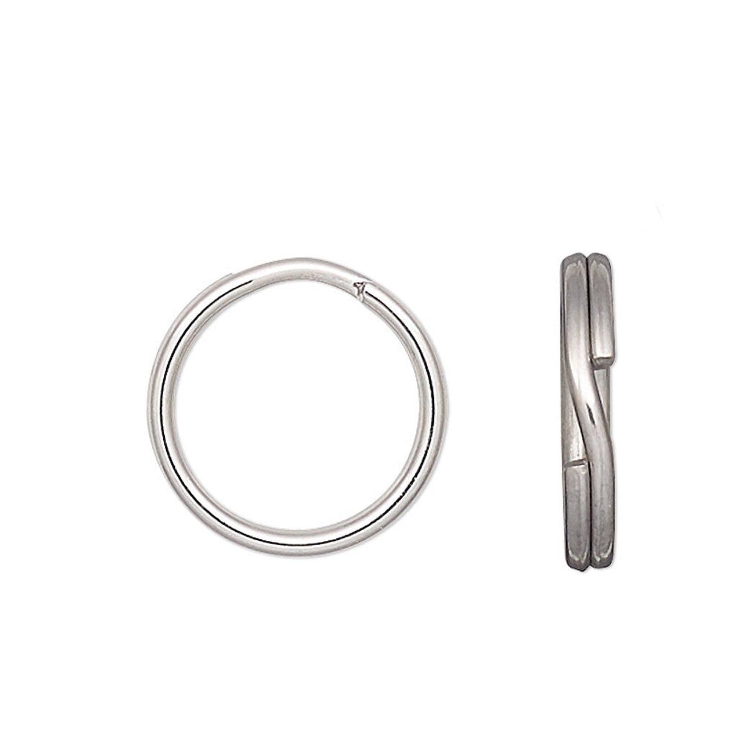 12 BdBeads Stainless Steel Silver S Split Ring Set, Double Ring Keyring ...