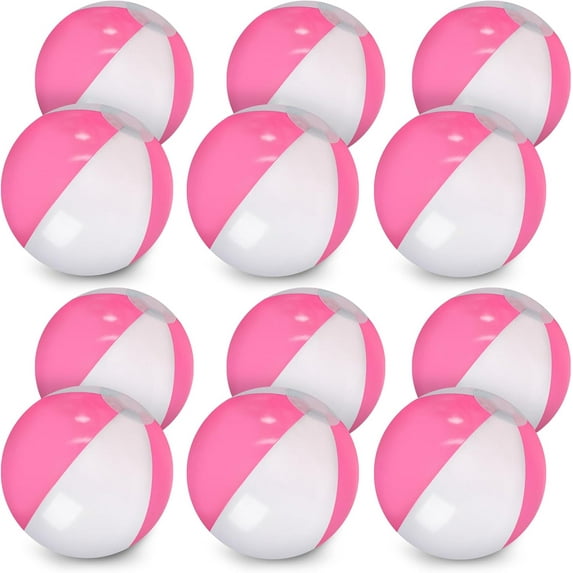 12" Beach Balls Bulk(12 Pack) - Inflatable Pool Toys for Kids, Summer Water Games & Luau Decorations - Pool Party Supplies, Birthday Favors, Summer Fun Gifts