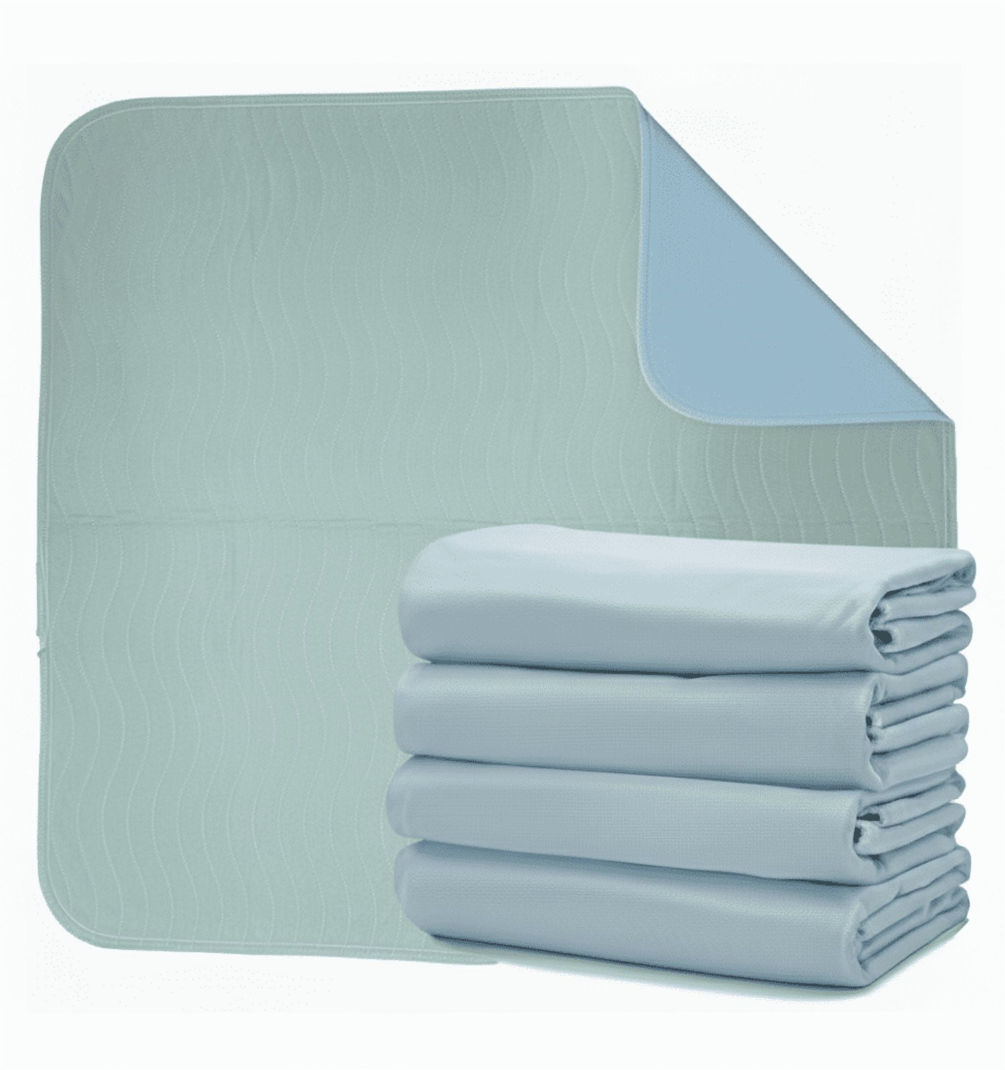 12 Bed Pads Washable Incontinence Underpads Chucks - Absorbs 7oz Urinary Protection 34 x 36 Blue/Green