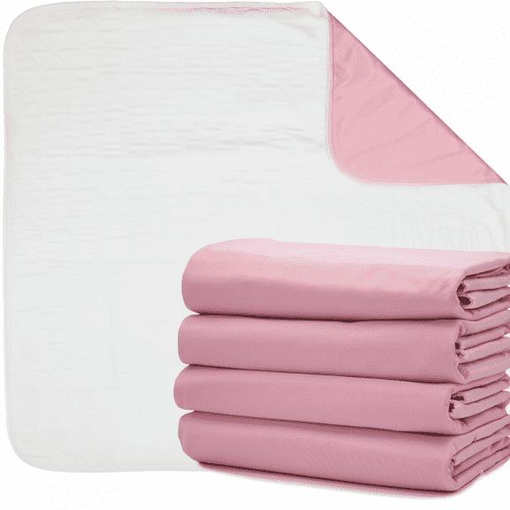12 Bed Pads Washable Incontinence Underpad Chucks Absorbs 8oz 34 x 36 Pink