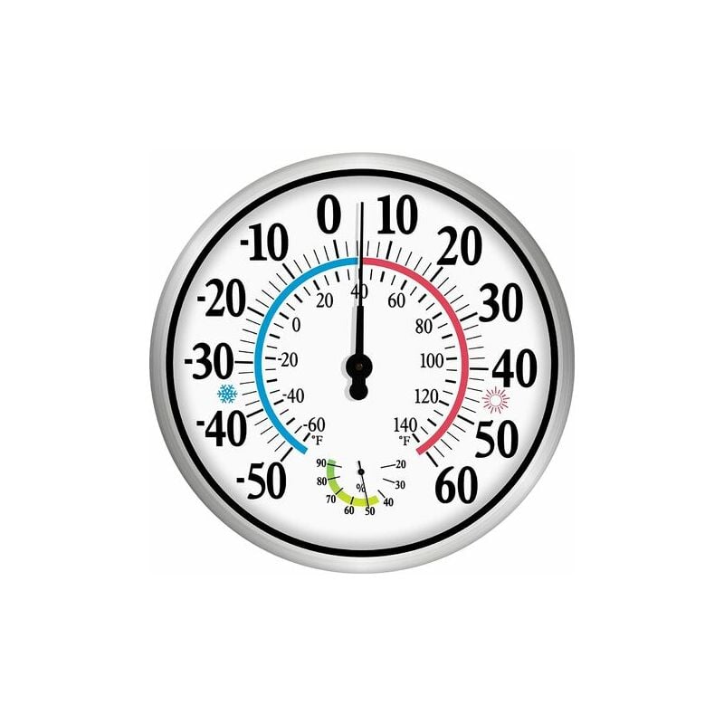 12 Big Digits Outdoor Thermometer - 2 In 1 Wireless Indoor Outdoor ...