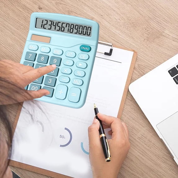 12 Bit Solar 837 Calculator Large Screen Power Supply Student Color Office Desktop Computer Multi Color