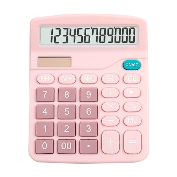 12 Bit Solar Desktop Calculator with Large LCD Display for Student and School Use