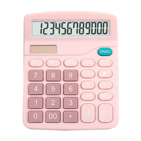 12 - Bit Solar Calculator - Large Screen, Solar & Battery Power, Accurate Calculation, Colorful Design