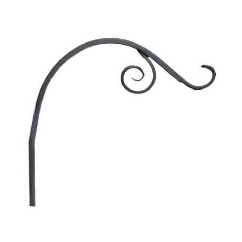 12" Black Powder-Coated Steel Hanging Plant Bracket