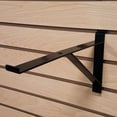 thumbnail image 1 of 12" Black Heavy Duty Slatwall Shelf Bracket with Support & Lip, 10 Pack, 1 of 6