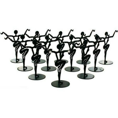 12 Black Metal Earring Dancers Jewelry Showcase Display Stands 3.25"