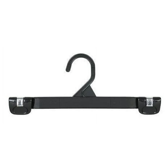 12" Black Plastic Snap-Lock Pant Hanger