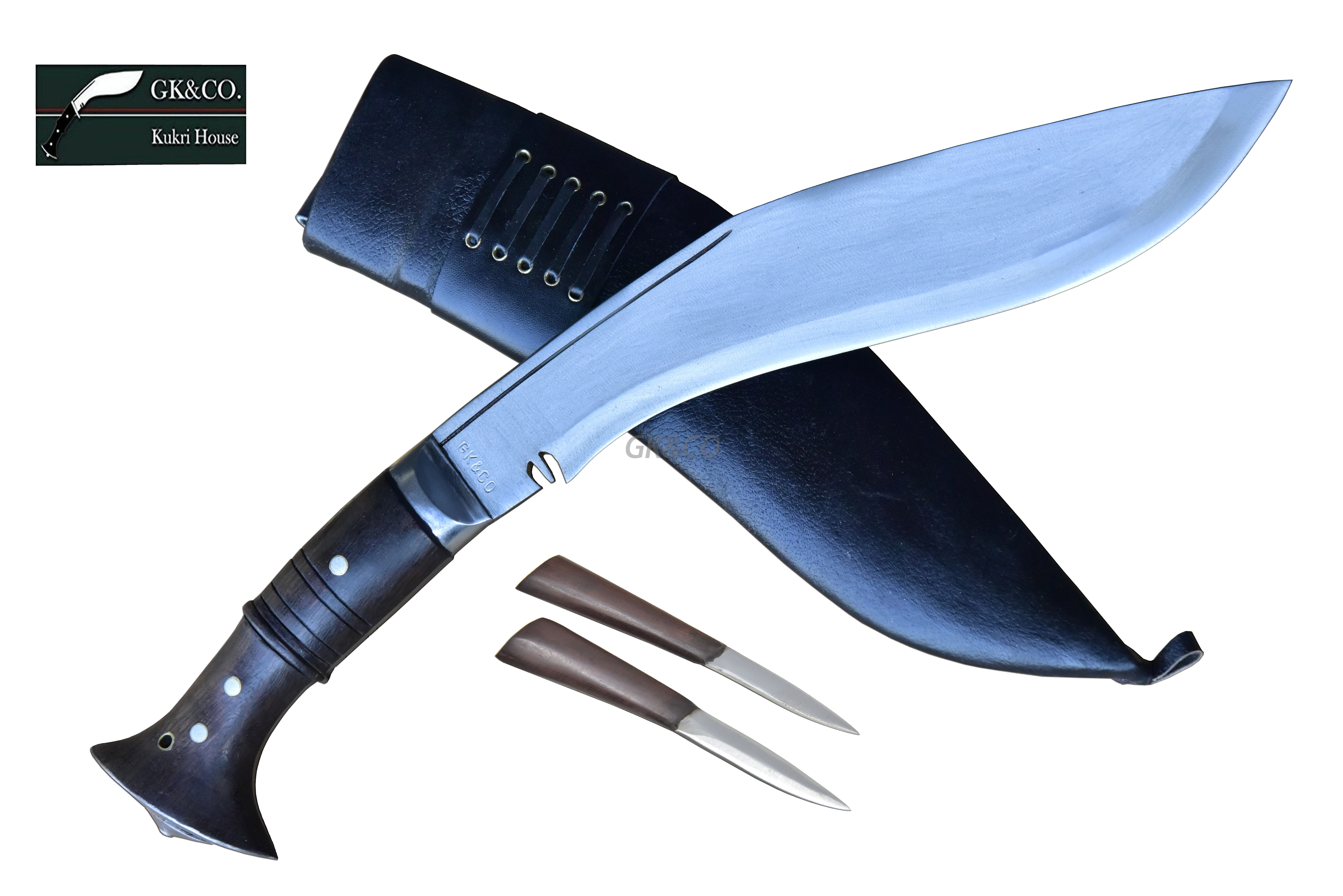 12 Blade World War II 'The Survival Alive' Kukri/Khukuri Full Tang with Black Leather Sheath-Handmade in Nepal
