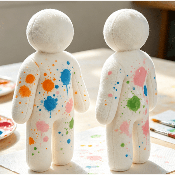 12" Blank Soft Plush Craft Toy, DIY Graffiti Creative Activity Toy, Hand Drawn Handmade DIY Creativity Relaxation Craft, Creative Hand Drawn Art Craft Toy (1PC)