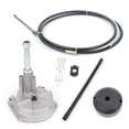 thumbnail image 1 of 12' Boat Rotary Steering System, Marine Steering Cable 3/4" Tapered Shaft Outboard Steering Kit Marine Safe-T W/12 Steering Cable for Boats Steering System, 1 of 9