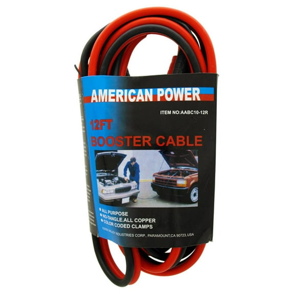 12' Booster Cable - 10 Gauge