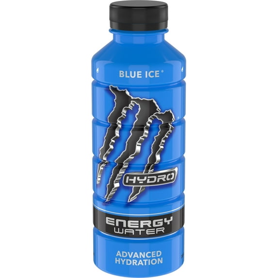 (12 Bottles) Monster Hydro Blue Ice, Energy + Water, 20 fl oz