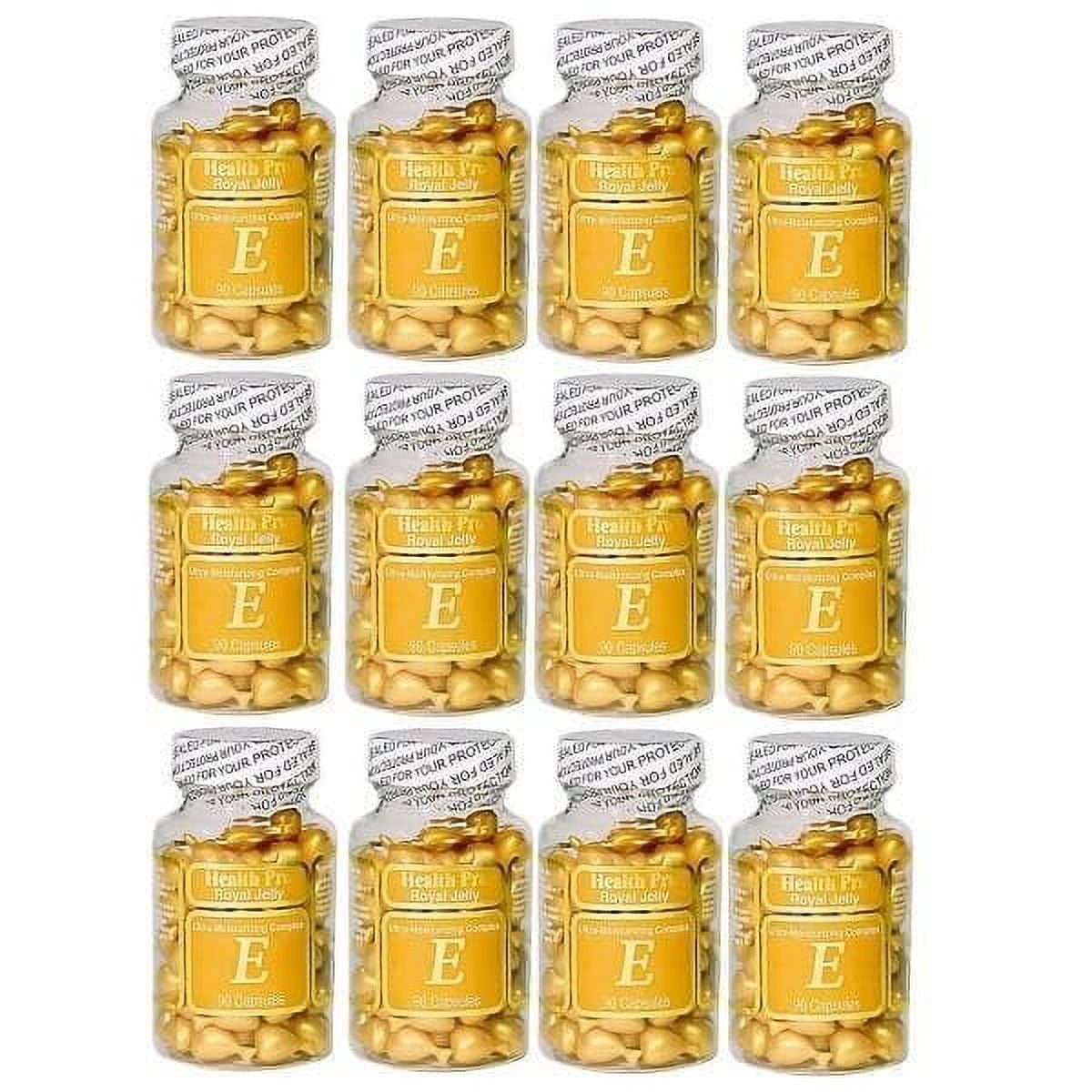 12 Bottles Nu-Health Royal Jelly Vitamin E Skin Oil Moisture Complex (90 Caps)