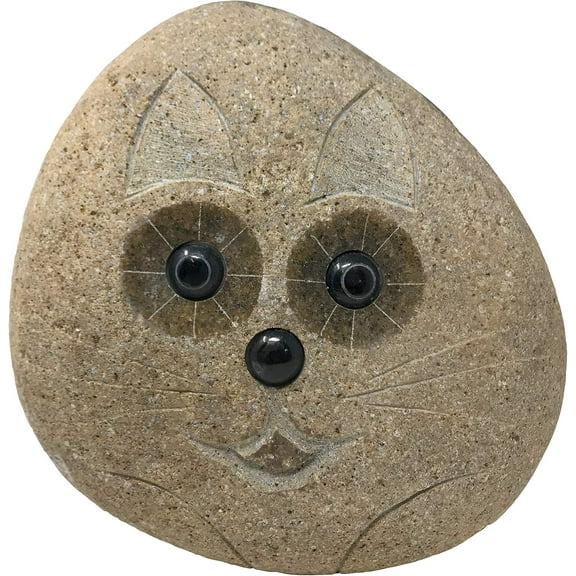 12" Boulder Cat, Stone