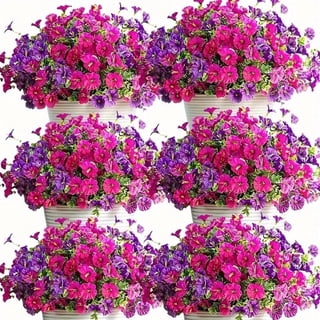 12 Bundles Artificial Flowers for Outdoors, Faux Plants Flowers, Fake Eucalyptus Plants for Outdoors Home Planter Porch Patio Yard Decor