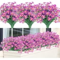thumbnail image 1 of 12 Bundles Artificial Flowers Plants for Outdoors, Uv Resistant Fake Plants Plastic Faux Flowers for Home Wedding Party Outdoor Indoor Garden Decor, Orchid, 1 of 7